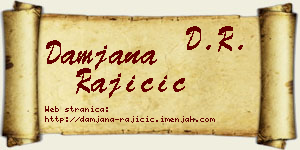 Damjana Rajičić vizit kartica